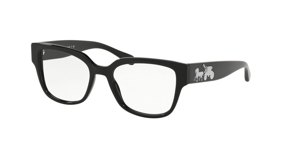 Coach HC6126F Bifocal Prescription Eyeglasses 5002-52 - Black Solid Frame