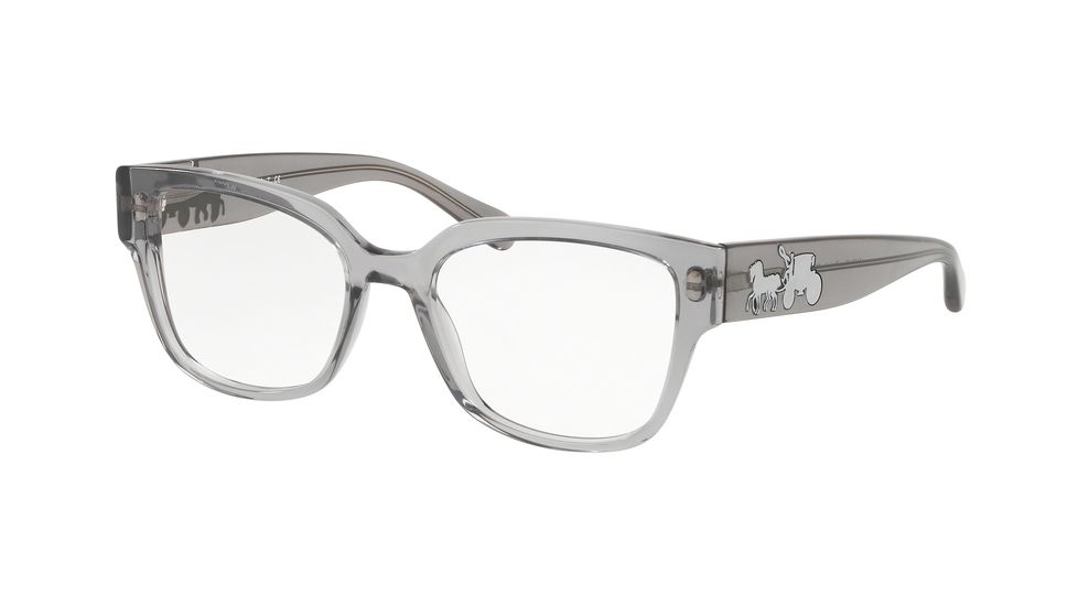 Coach HC6126F Bifocal Prescription Eyeglasses, 52mm, Grey Trans, HC6126F-5172-52-BI