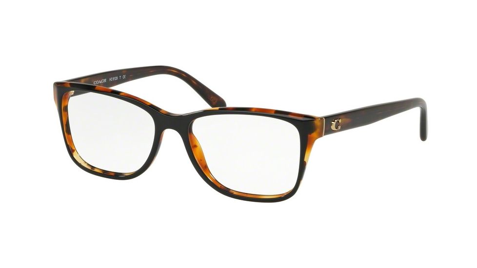 Coach HC6129F Prescription Eyeglasses, 54mm, Black Tortoise, HC6129F-5446-54-SV