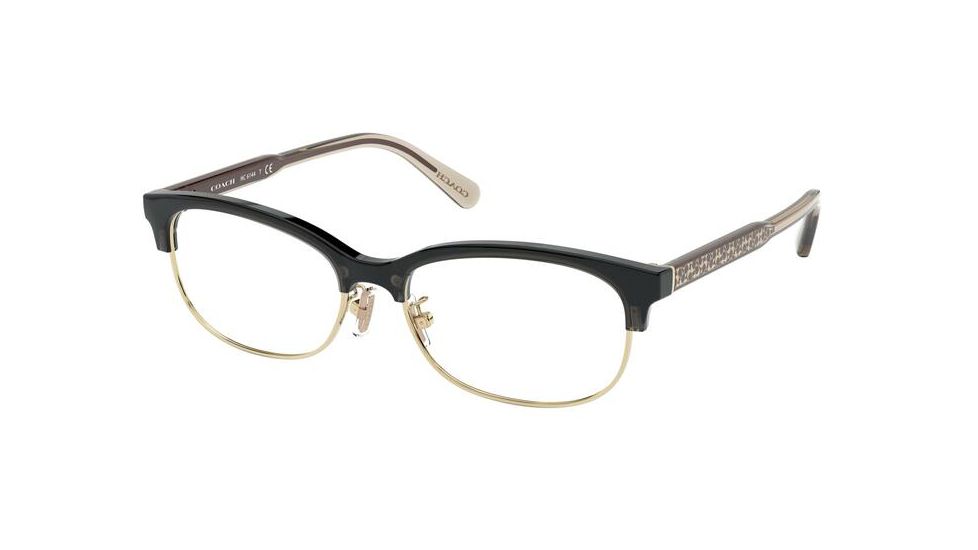 Coach HC6144 Eyeglass Frames 5566-53 - Transparent Dark Gray