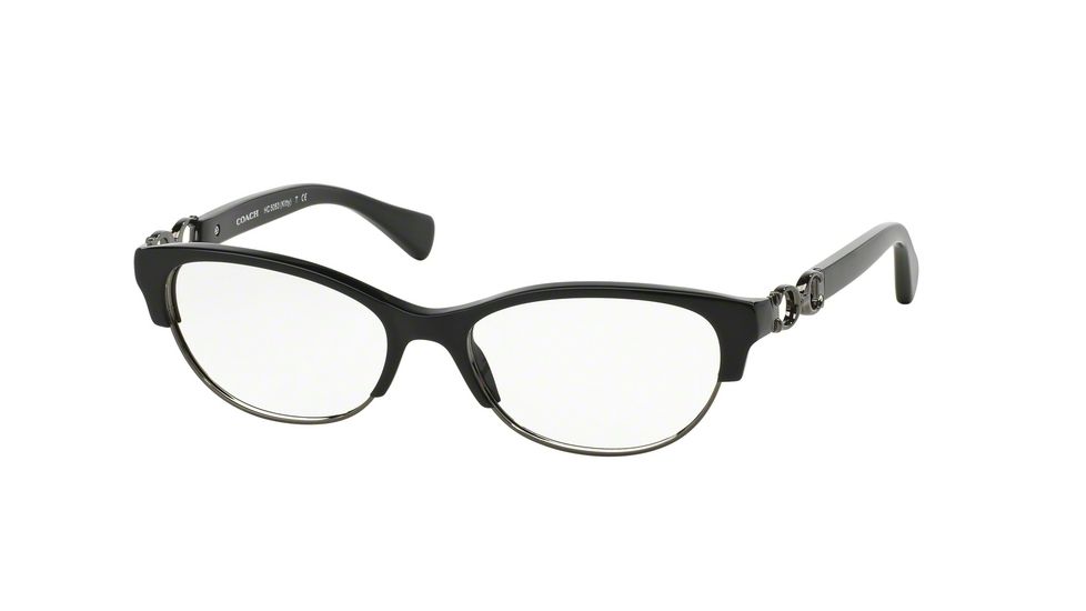 Coach KITTY HC5063 Bifocal Prescription Eyeglasses 5269-51 - Black Dark Silver Frame