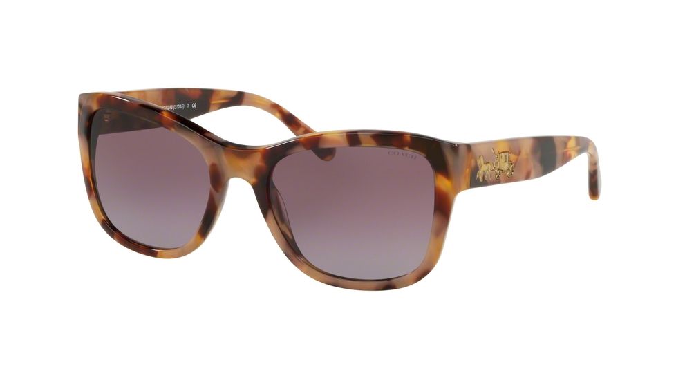 Coach L1045 HC8243 Sunglasses 55298H-55 - Honey Tort Frame, Purple Gradient Lenses
