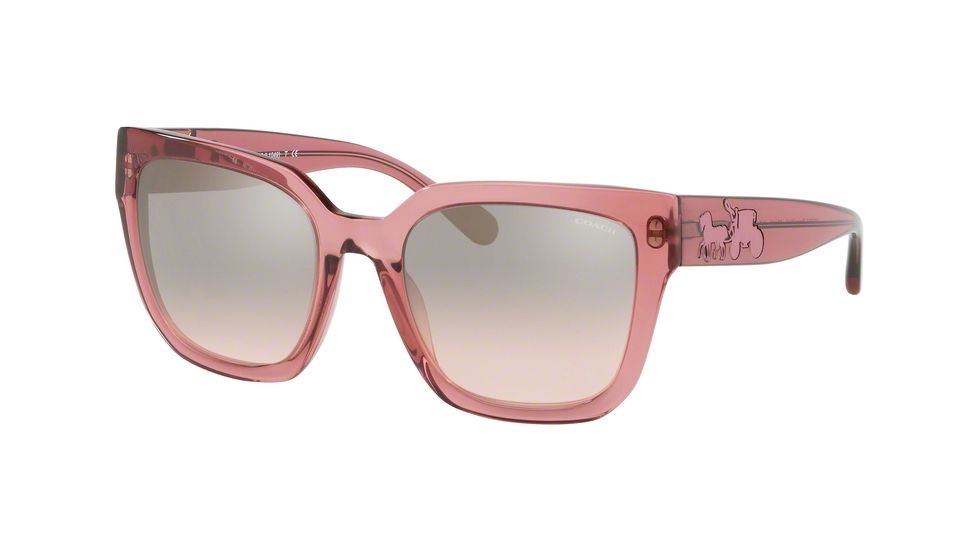Coach L1050 HC8249F Bifocal Prescription Sunglasses HC8249F-55278Z-53 - Lens Diameter 53 mm, Frame Color Trans Pink