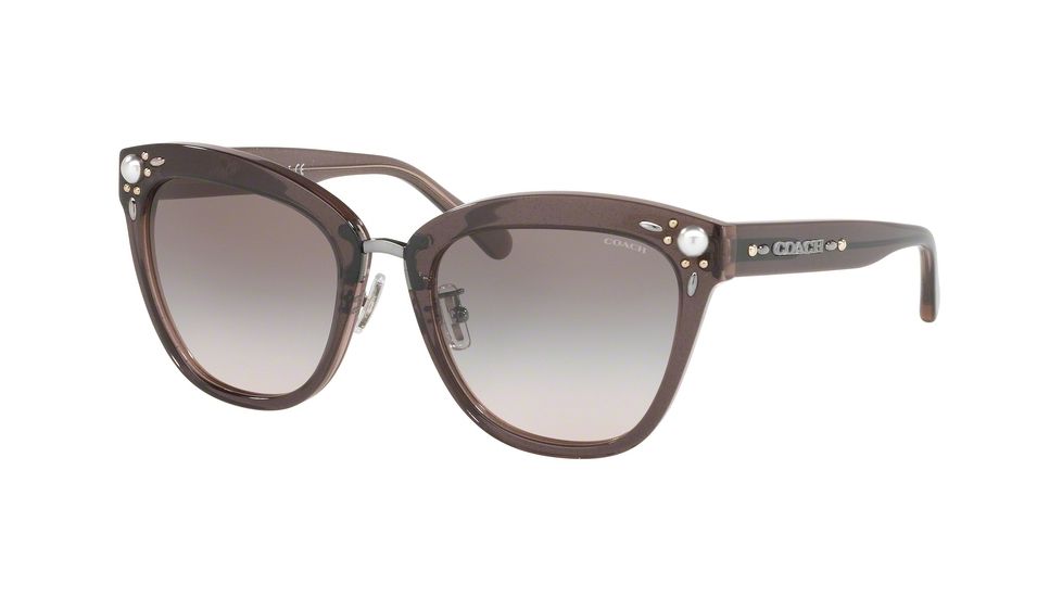 Coach L1092 HC8266H Bifocal Prescription Sunglasses, 53mm, Dirty Lilac, HC8266H-54473B-53-BI