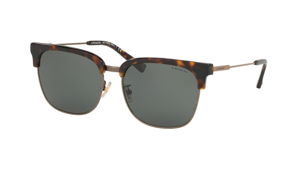 Coach L1094 HC7105 Sunglasses 512071-58 - , Green Solid Lenses