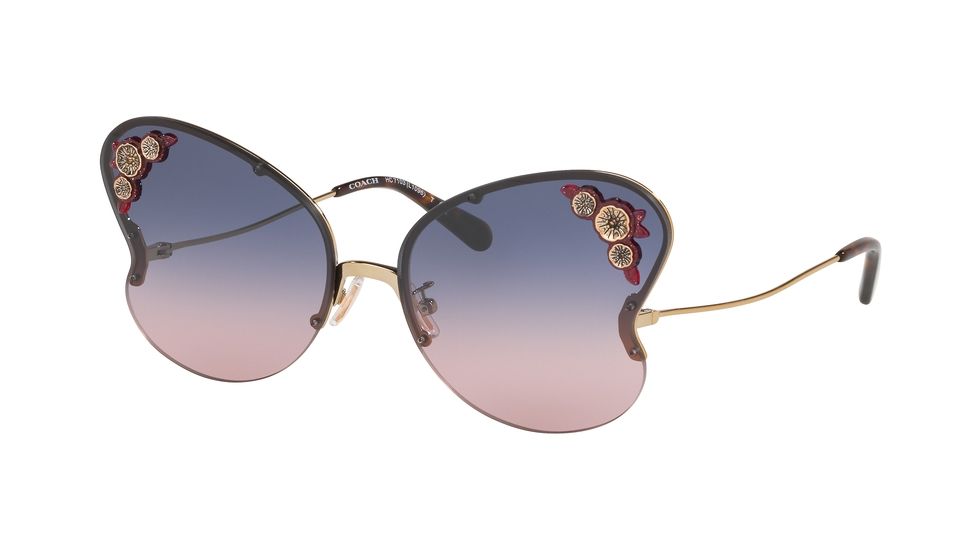 Coach L1096 HC7103 Sunglasses 9005I6-64 - , Silver To Pink Gradient Mirror Lenses