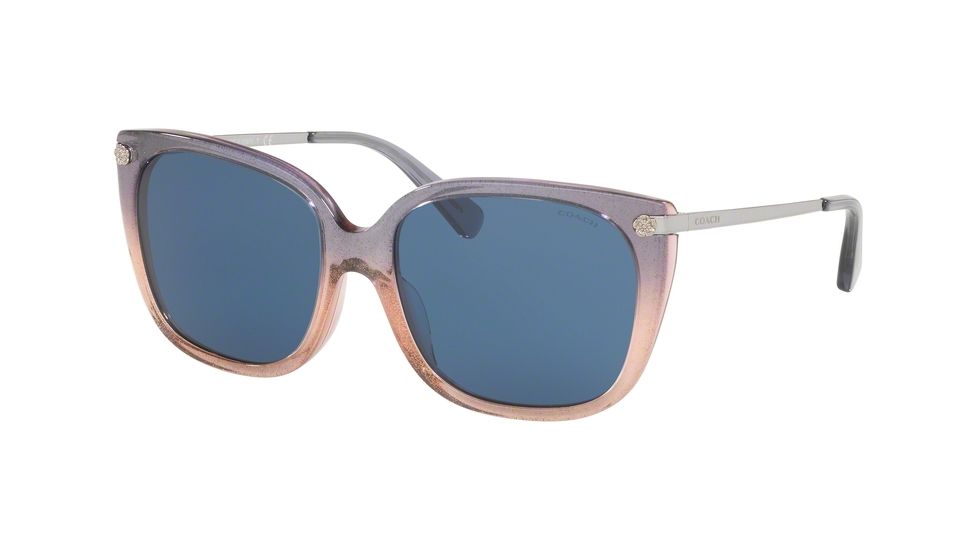 Coach L1098 HC8272F Sunglasses 55547N-56 - , Purple Solid Lenses