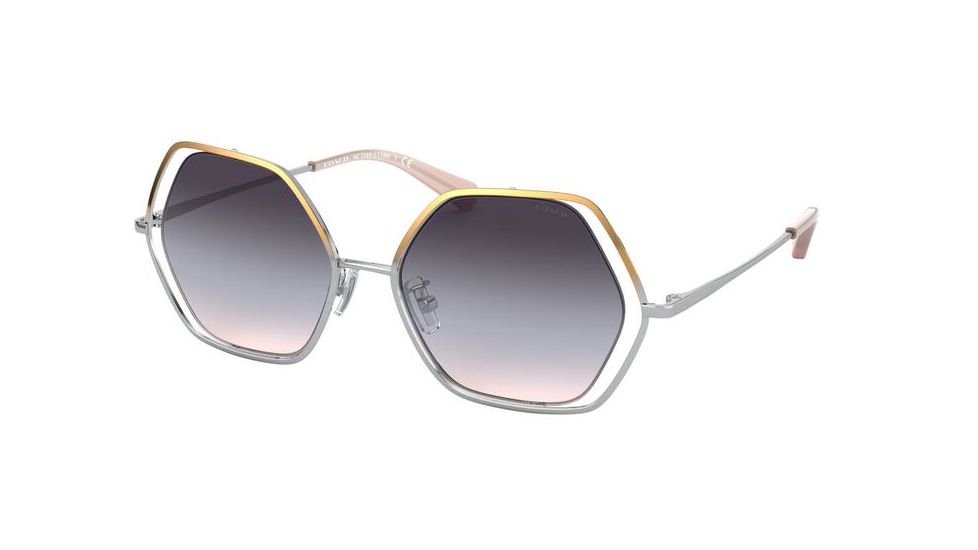 Coach L1109 HC7109 Sunglasses 9337U7-53 - , Smoke Blue Pink Gradient Lenses
