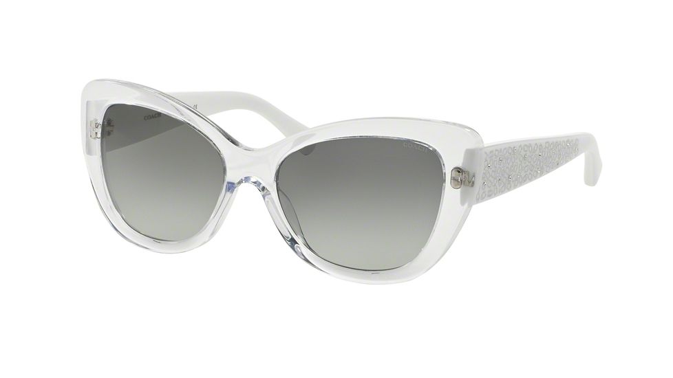Coach L120 HC8143B Bifocal Prescription Sunglasses HC8143B-531611-55 - Lens Diameter 55 mm, Frame Color Crystal White