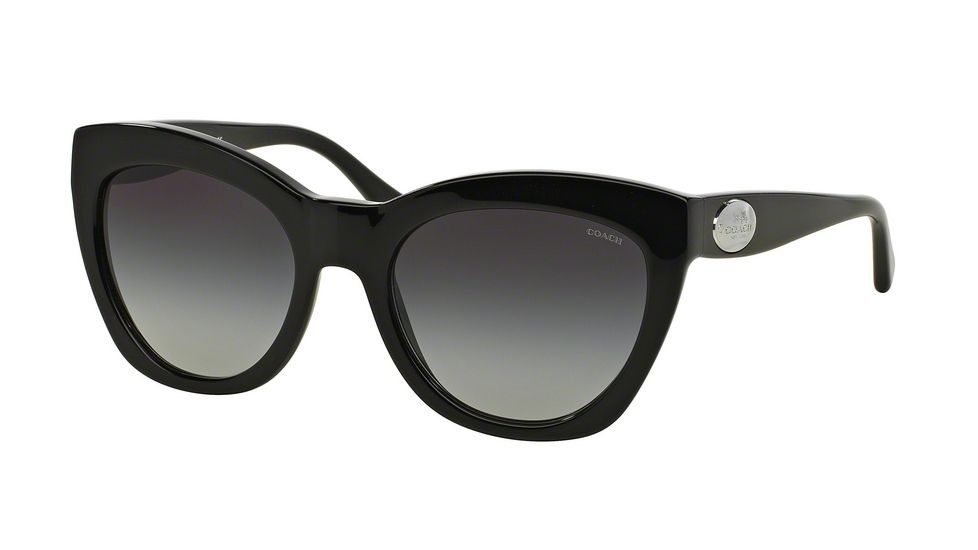 Coach L134 HC8151 Sunglasses 500211-54 - Black Frame, Grey Gradient Lenses