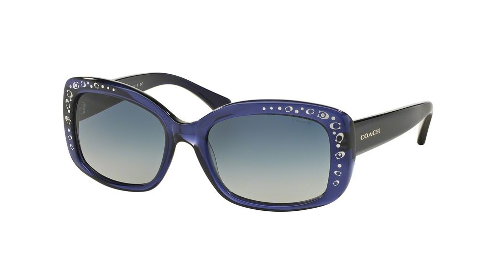 Coach L146 HC8161 Sunglasses 51104L-55 - Navy Frame, Blue Gradient Lenses