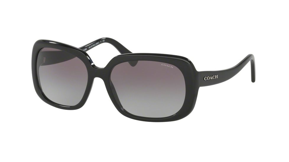Coach L1591 HC8178 Sunglasses 500211-57 - Black Frame, Light Grey Gradient Lenses