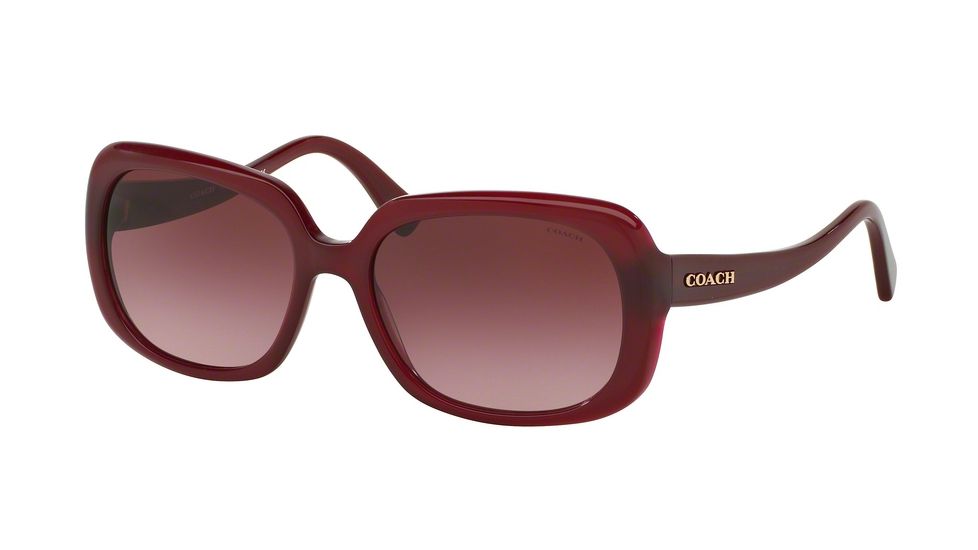 Coach L1591 HC8178 Sunglasses 54508H-57 - Aubergine Frame, Burgundy Gradient Lenses