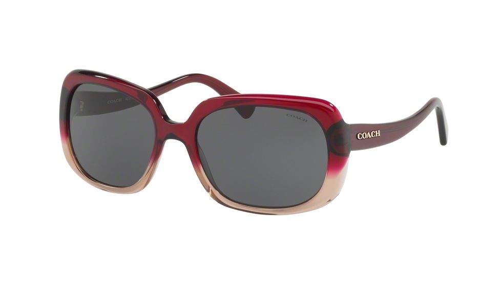 Coach L1591 HC8178 Sunglasses 548487-57 - Red Sand Gradient Frame, Dark Grey Solid Lenses