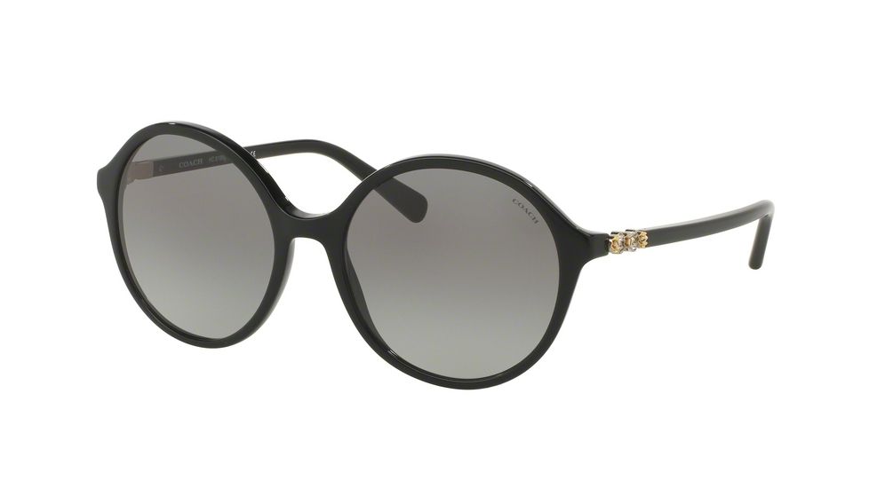 Coach L1594 HC8188BF Sunglasses 500211-55 - Black Frame, Grey Gradient Lenses