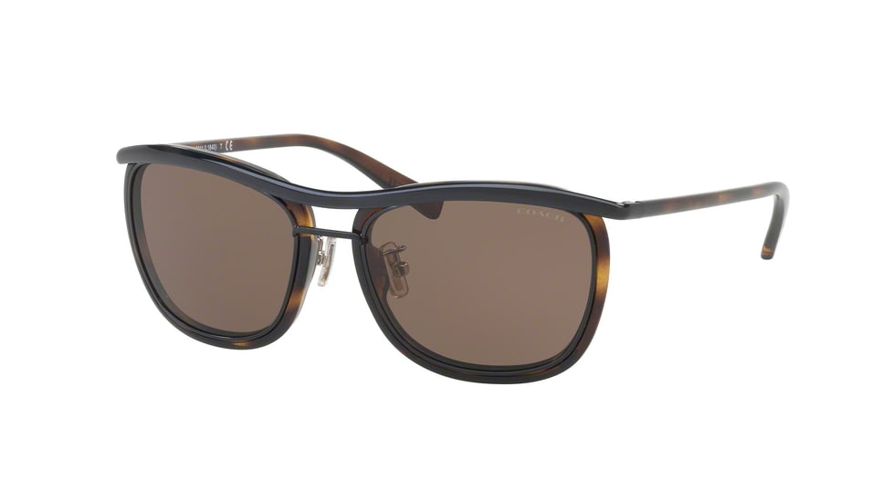 Coach L1640 HC8211 Sunglasses 546673-55 - , Brown Solid Lenses