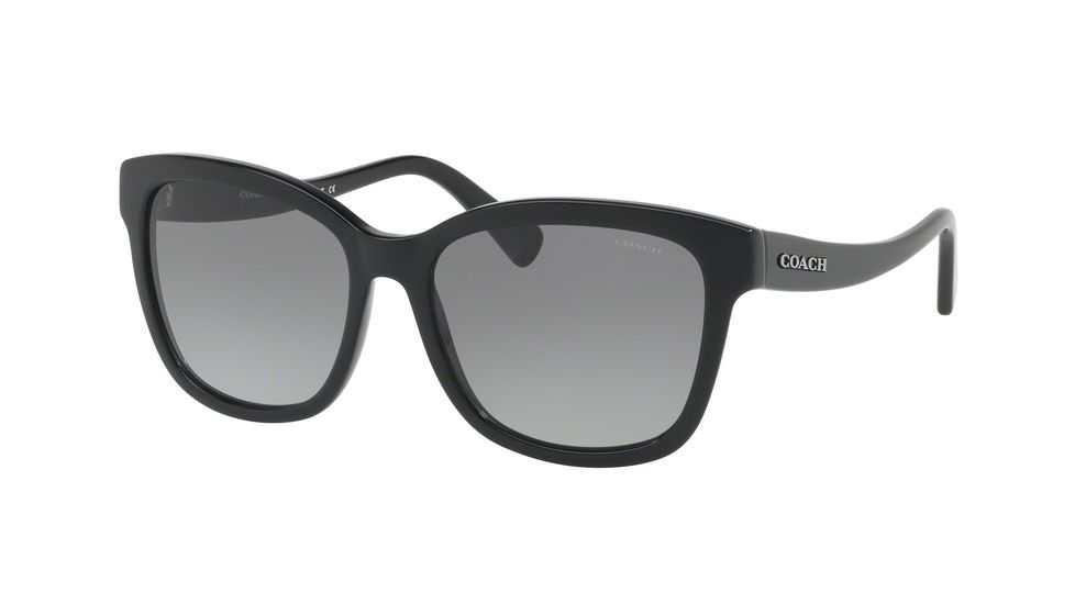 Coach L1656 HC8219 Sunglasses 500211-56 - Black Frame, Grey Gradient Lenses