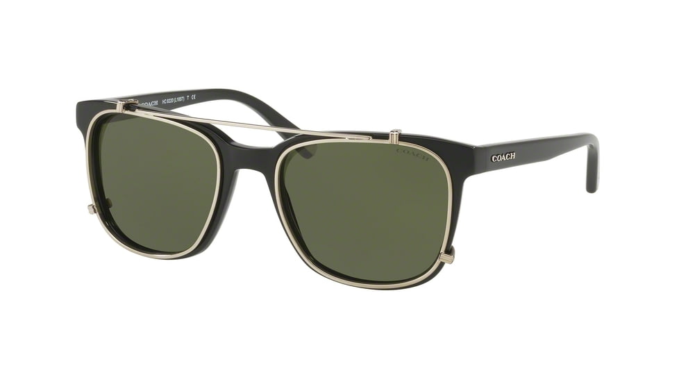 Coach L1657 HC8220 Sunglasses 500271-54 - , Green Solid Lenses