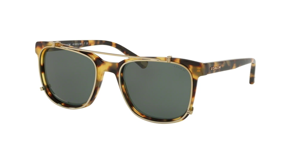 Coach L1657 HC8220 Sunglasses 517171-54 - , Green Solid Lenses