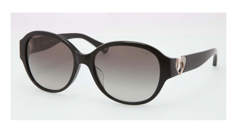 Coach L535 CLAIRE HC8051F Sunglasses 500211-58 - Black Frame, Grey Gradient Lenses
