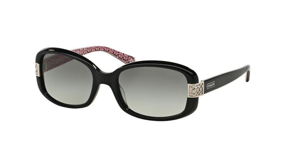 Coach LILLIAN HC8003 Sunglasses 503411-55 - Black Frame, Grey Gradient Lenses