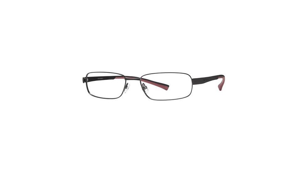 Columbia Big Bend Single Vision Prescription Eyeglasses - Frame Shiny Black/Black-Red, Size 58/18mm CBBIGBEND01