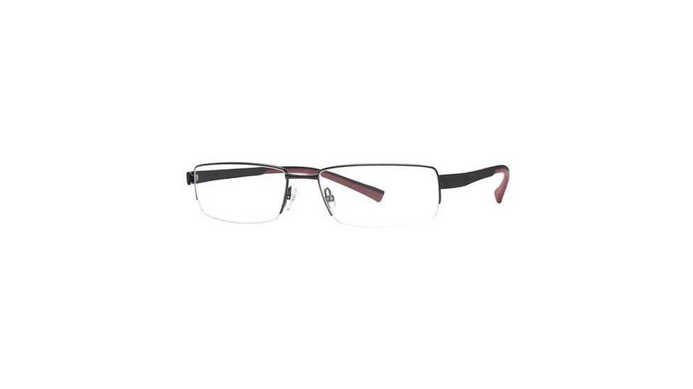 Columbia Big Horn Progressive Prescription Eyeglasses - Frame Semi Matte Black/Black-Red CBBIGHORN01