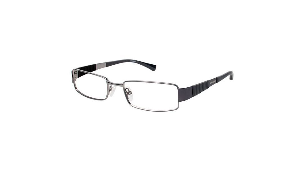 Columbia Ely Single Vision Prescription Eyeglasses - Frame Matte Light Gunmetal/Black, Size 53/18mm CBELY01