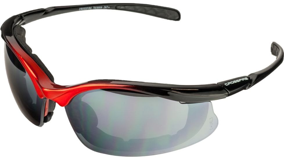 CrossFire EMP Safety Glasses - Orange &amp; Black/Silver Mirror, One Size XFEM-9060C