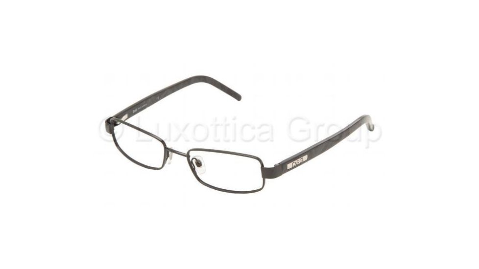 D&amp;G DD 5048 Eyeglasses Styles -  Shiny Black Frame w/Non-Rx 49 mm Diameter Lenses, 281-4917