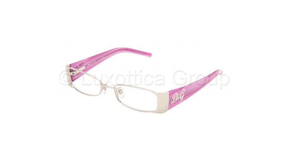 D&amp;G Eyeglasses DD5049 with No-Line Progressive Rx Prescription Lenses, Select Frame Color / Lens Diameter 275 Silver Frame / 49 mm Prescription Lenses