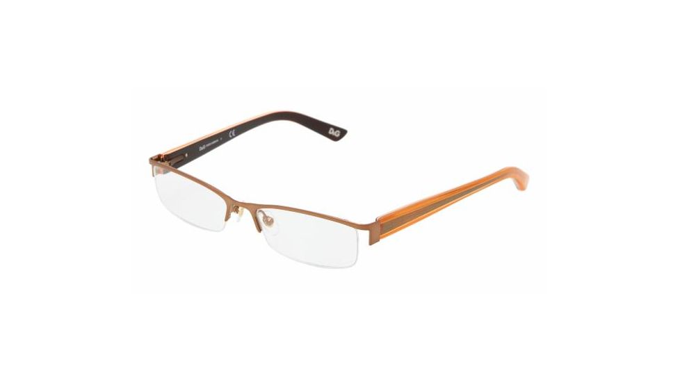 D&G DD 5069 Eyeglasses Styles - Light Brown Frame w/Non-Rx 50 mm Diameter Lenses, 353-5016