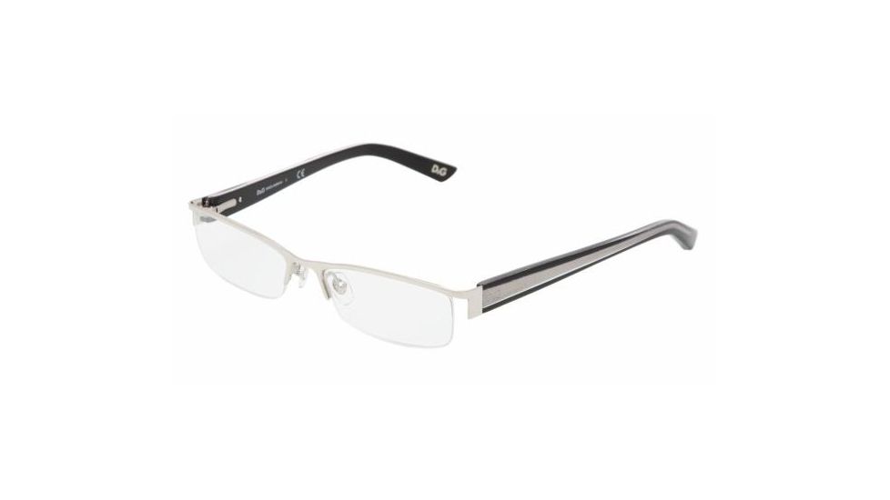 D&G DD 5069 Eyeglasses Styles - Silver Frame w/Non-Rx 50 mm Diameter Lenses, 351-5016