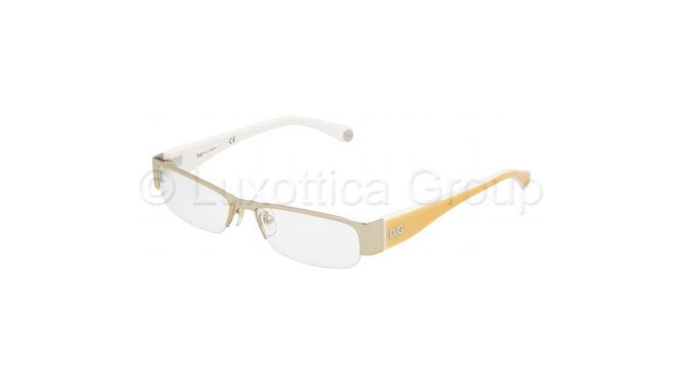 D&amp;G DD5080 Progressive Eyeglasses -  Pale Gold Demo Lens Frame / 50 mm Prescription Lenses, 462-5016