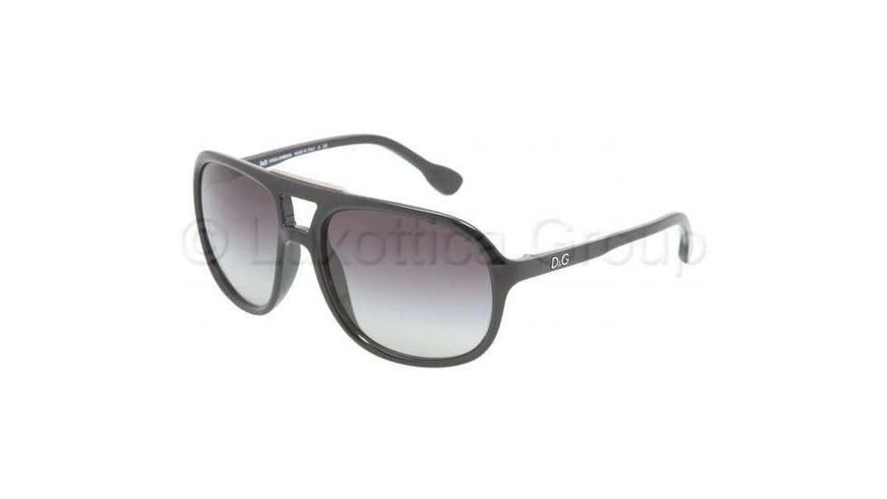 D&amp;G DD 8076 Sunglasses, Black Frame / Gray Gradient Lenses, 501 8G 5817