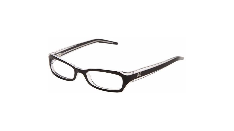 D&G DD1137 Bifocal Eyeglasses - Black Top On Clear Frame / 51 mm Prescription Lenses, 675-5117