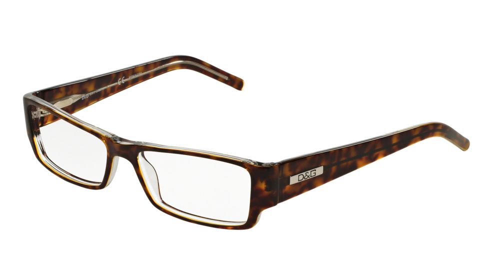 D&amp;G DD1150 Progressive Eyeglasses - Havana On Transparent Frame / 51 mm Prescription Lenses, 556-5115
