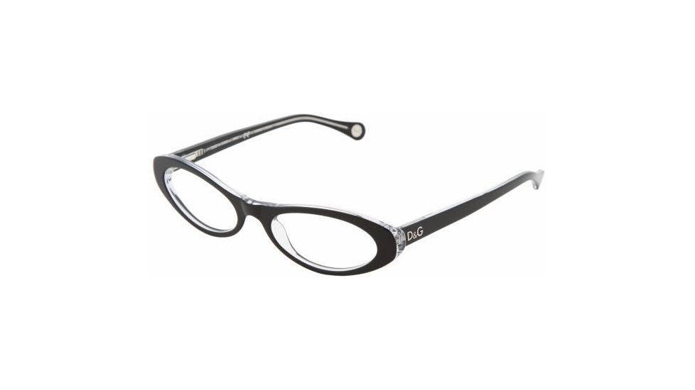 D&amp;G DD1173 Progressive Eyeglasses - Black Top On Clear Frame w/ 50 mm Diameter Lenses, 675-5018