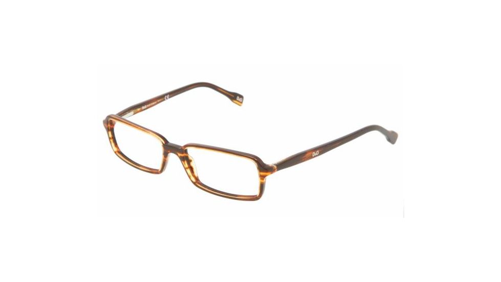 DandG DD1186 #1681 - Striped Havana Demo Lens Frame