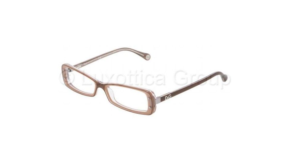 D&amp;G DD1227 Progressive Prescription Eyeglasses 1981-4916 - Brown On Powder Frame