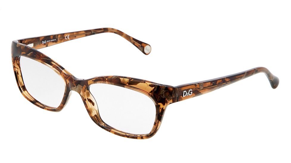 D&amp;G DD1232 Eyeglass Frames 2550-5516 - Brown Marble Frame, Demo Lens Lenses