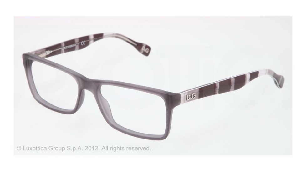 D&amp;G DD1233 Progressive Prescription Eyeglasses 2758-53 - Matte Grey Frame