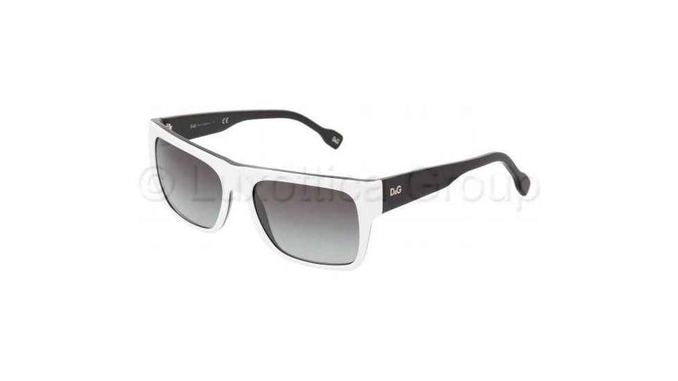 D&amp;G DD3044 Sunglasses 783/8G-5618 - White On Black Gray Gradient
