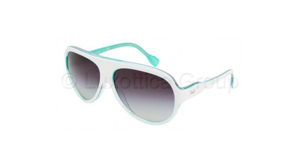 D&G DD3059 Progressive Prescription Sunglasses DD3059-17708G-6114 - Lens Diameter: 61 mm, Frame Color: White On Green