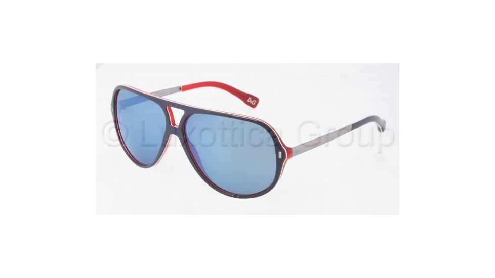 D&G DD3065 Progressive Prescription Sunglasses DD3065-187255-6012 - Lens Diameter: 60 mm, Frame Color: Blue / Red / White / Red
