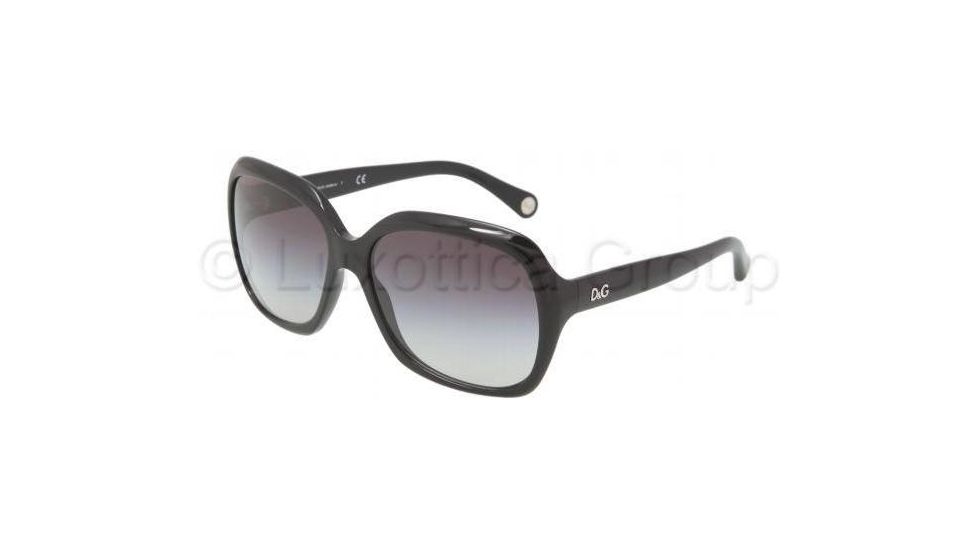 D&amp;G DD3077 Sunglasses 501/8G-5815 - Black Frame, Gray Gradient Lenses