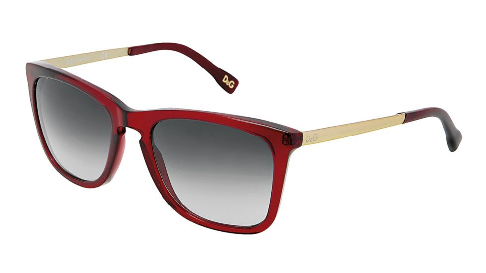 D&amp;G DD3081 Sunglasses 550/8G-5419 - Transparent / Red Frame, Gray Gradient Lenses