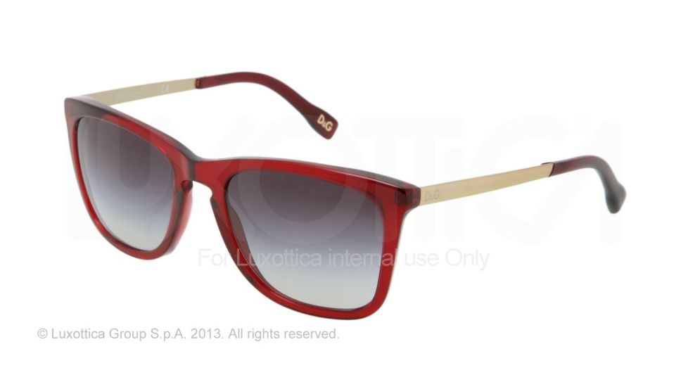 D&G DD3081 Single Vision Prescription Sunglasses DD3081-550-8G-5419 - Lens Diameter 54 mm, Frame Color Transparent / Red