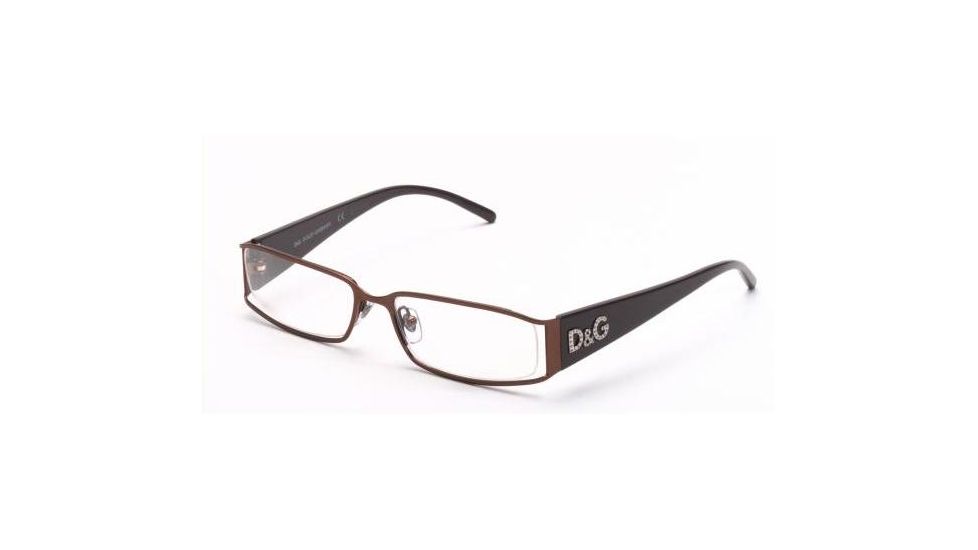 D&amp;G DD5010 Progressive Eyeglasses - Brown With Brown Temple Frame / 50 mm Prescription Lenses, 099-5016