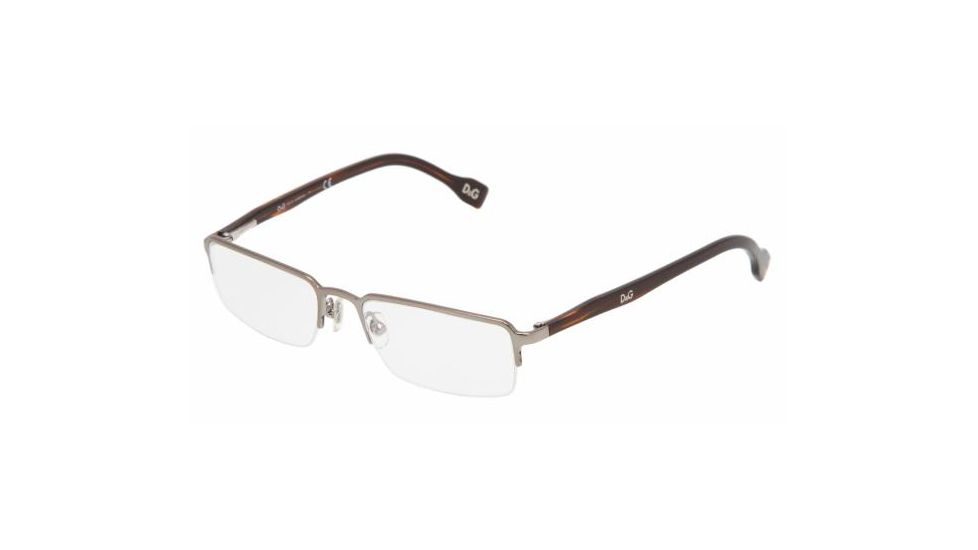 D&G DD5078 Progressive Eyeglasses, Brushed Gunmetal Frame / 50 mm Prescription Lenses, 454 5017